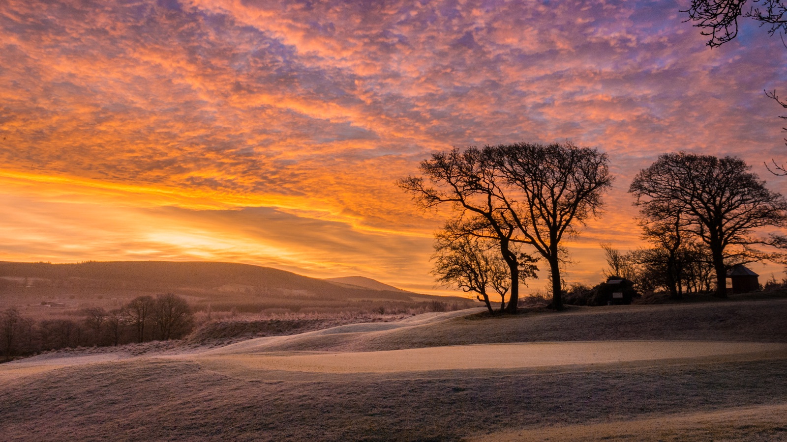 Winter sunrise across Lisheen Springs Golf Club