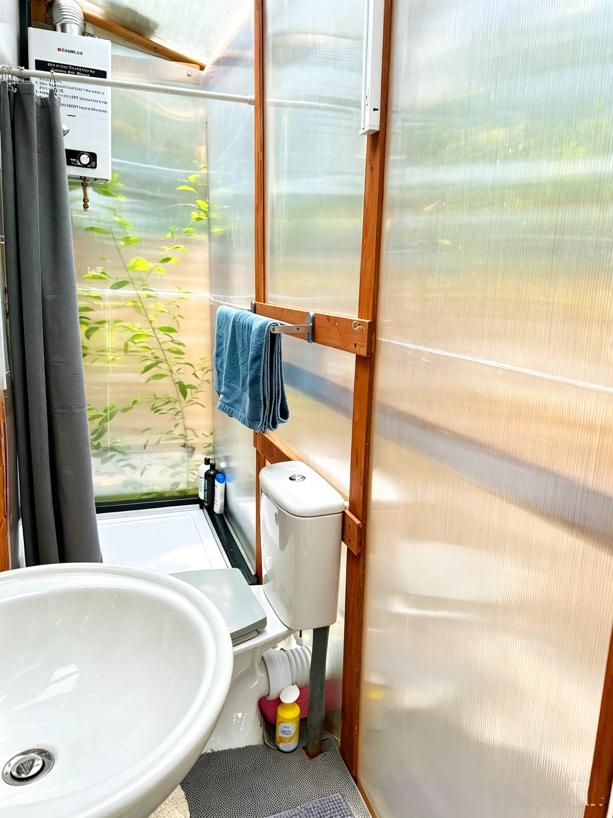 Farm Cabin private bathroom