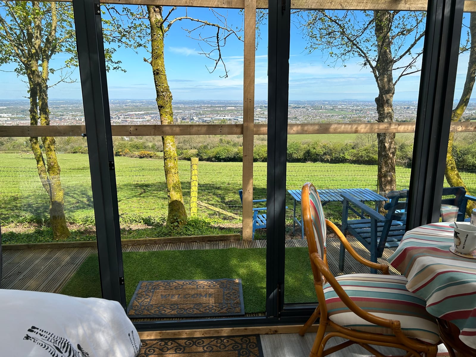 Panoramic countryside and Dublin view from Star Gazer